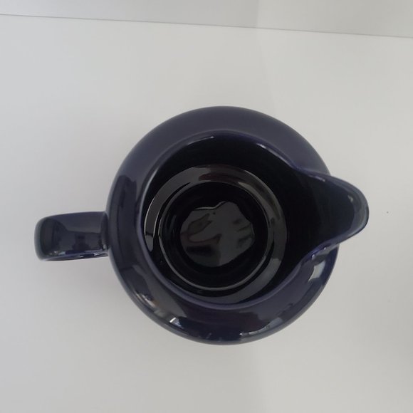 Minimalist Modernist Cream & Sugar server set Glossy Dark Navy Blue Sleek - Picture 4 of 9